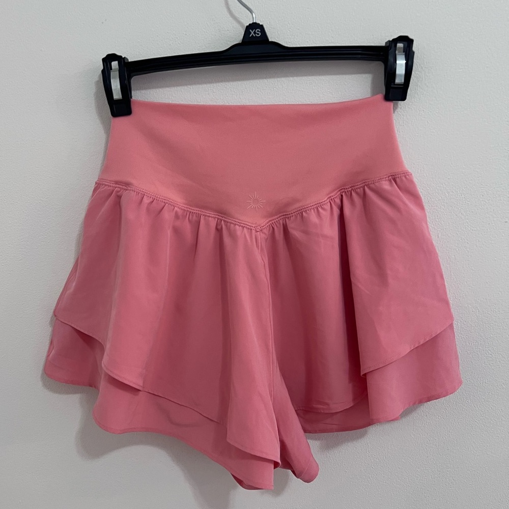 Aerie Pink Ruffle Shorts